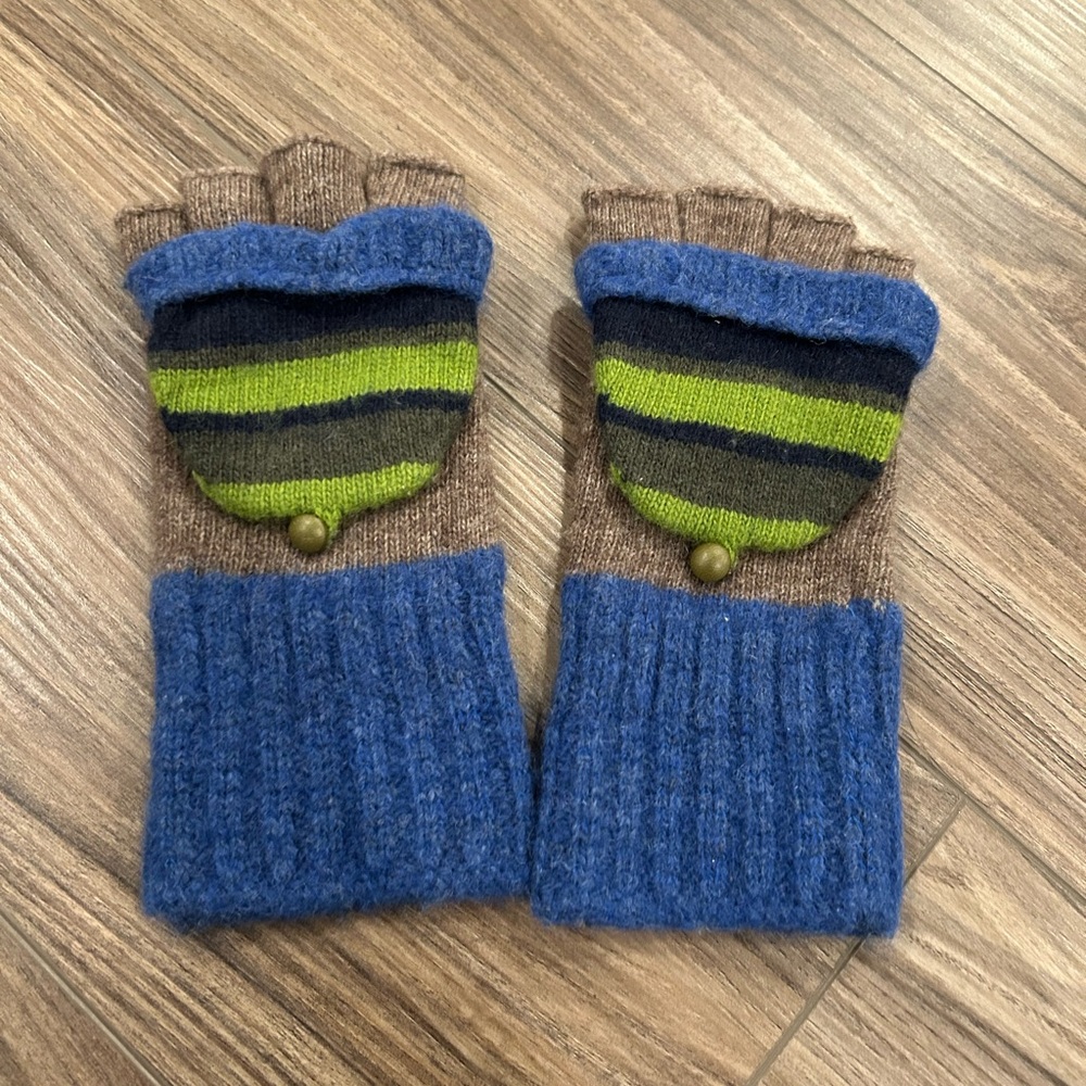 Colorful Fingerless Knit Gloves for boy